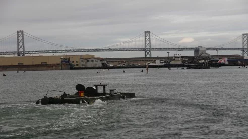 Amphibious Combat Vehicle 1.1 (ACV 1.1) 2014 swim test