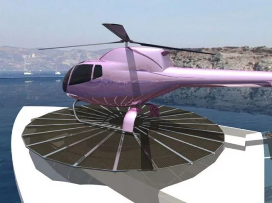 Headland's retractable helipads for yachts