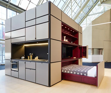The multi-purpose cube measures 10ft x 10ft x 10ft (3m x 3m x 3m)