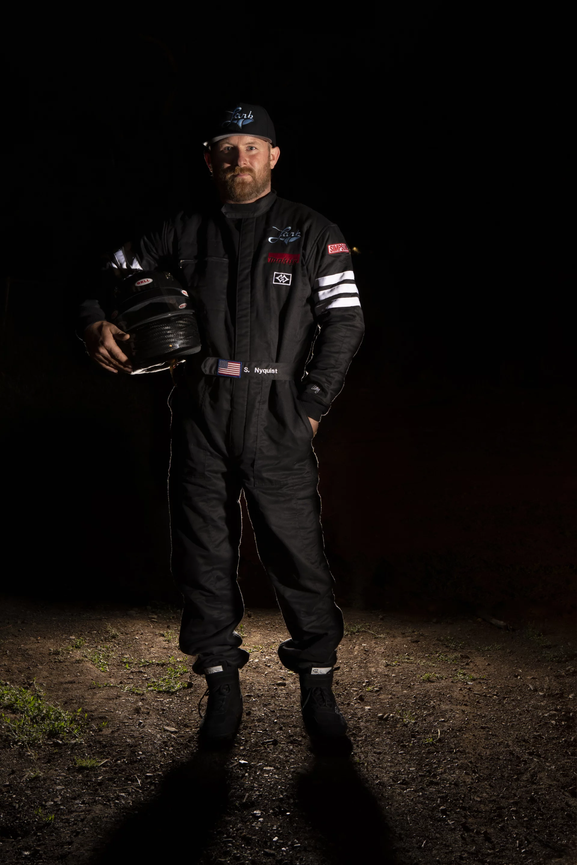 Shea Nyquist in his spunky fireproof race suit