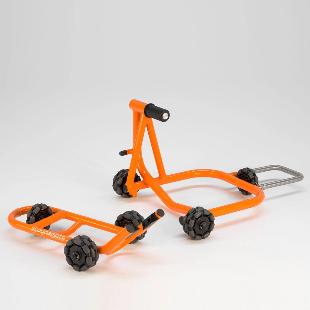 Dynamoto motorcycle stand: single sided swingarm version