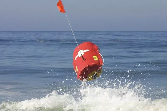 EMILY is an electric remote-control motorized rescue buoy, that shore-based lifeguards can use to rescue drowning swimmers (Photo: Hydronalix)