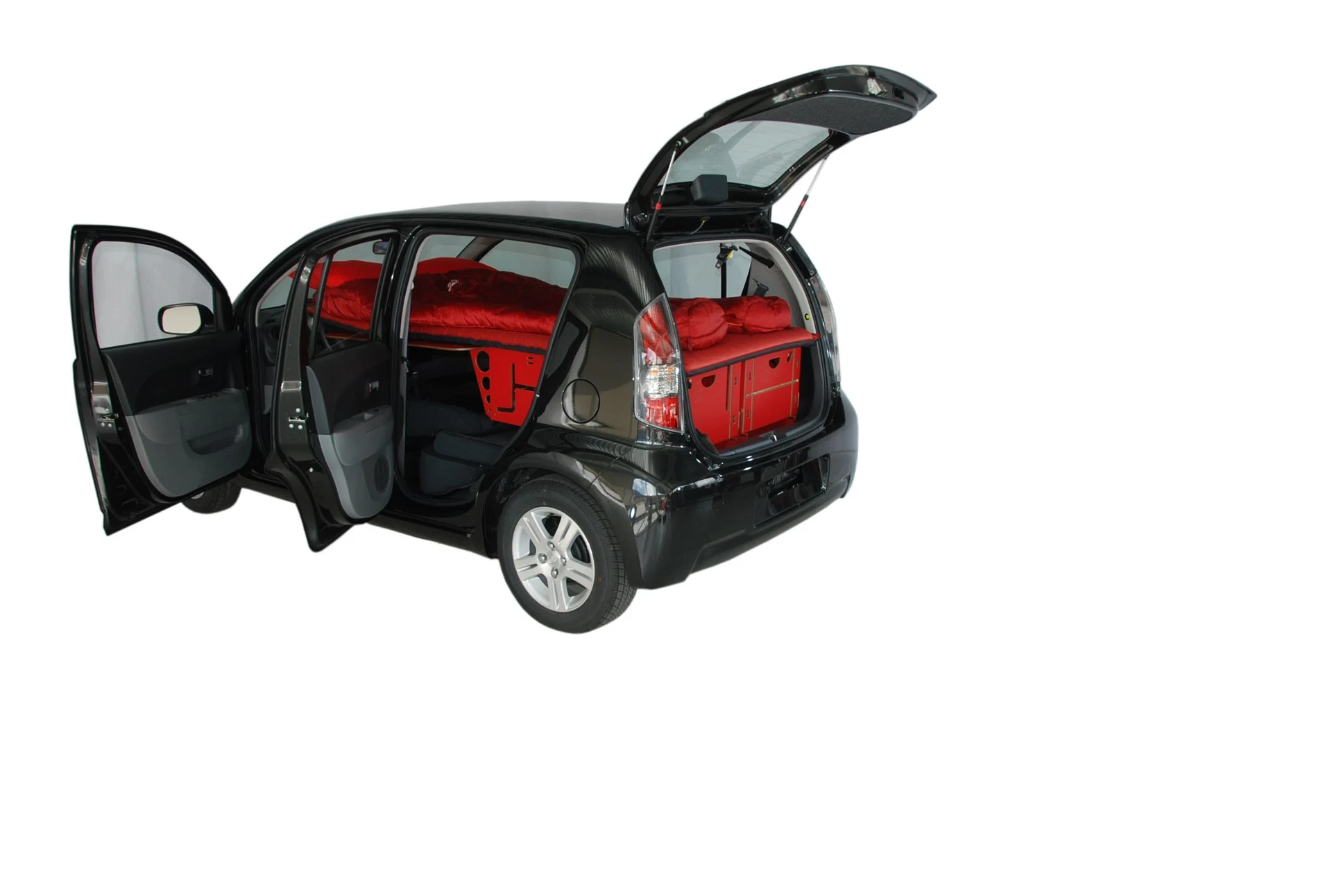 You can lie down even in a small car