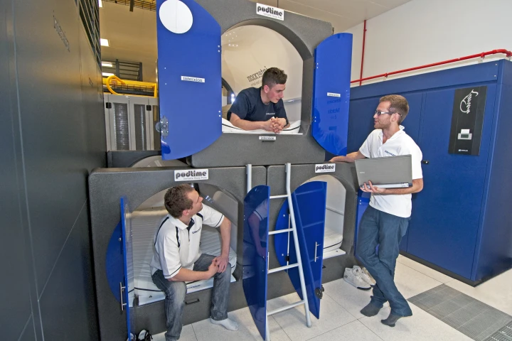 Data center operator Interxion has installed five Podtime sleeping pods at its London data center campus to help maintain staffing levels during the upcoming Olympics