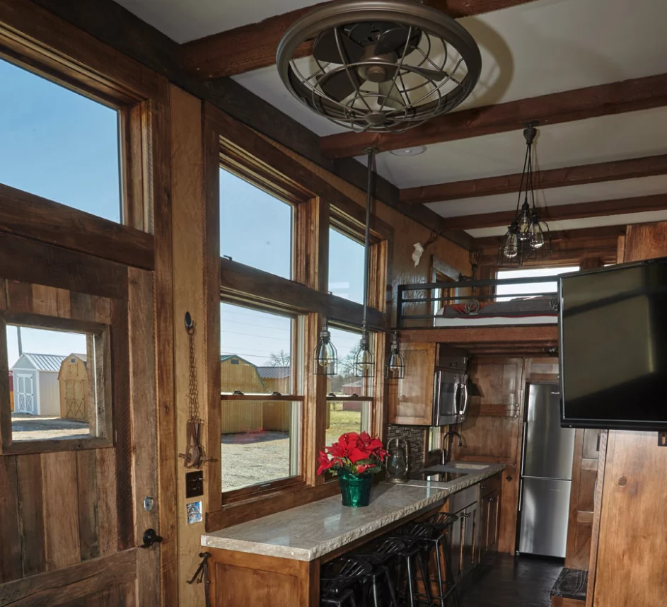 There's plenty of natural light inside thanks to all those windows