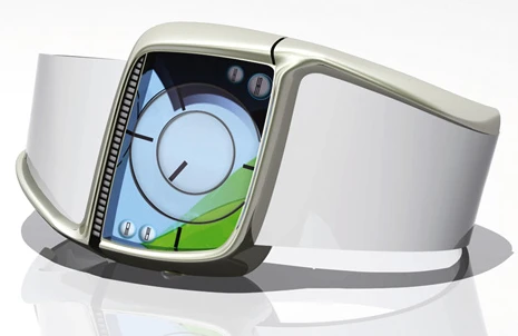 The StressWatch gives a visual representation of the wearer's stress levels through a combination of heart rate and body temperature measurements