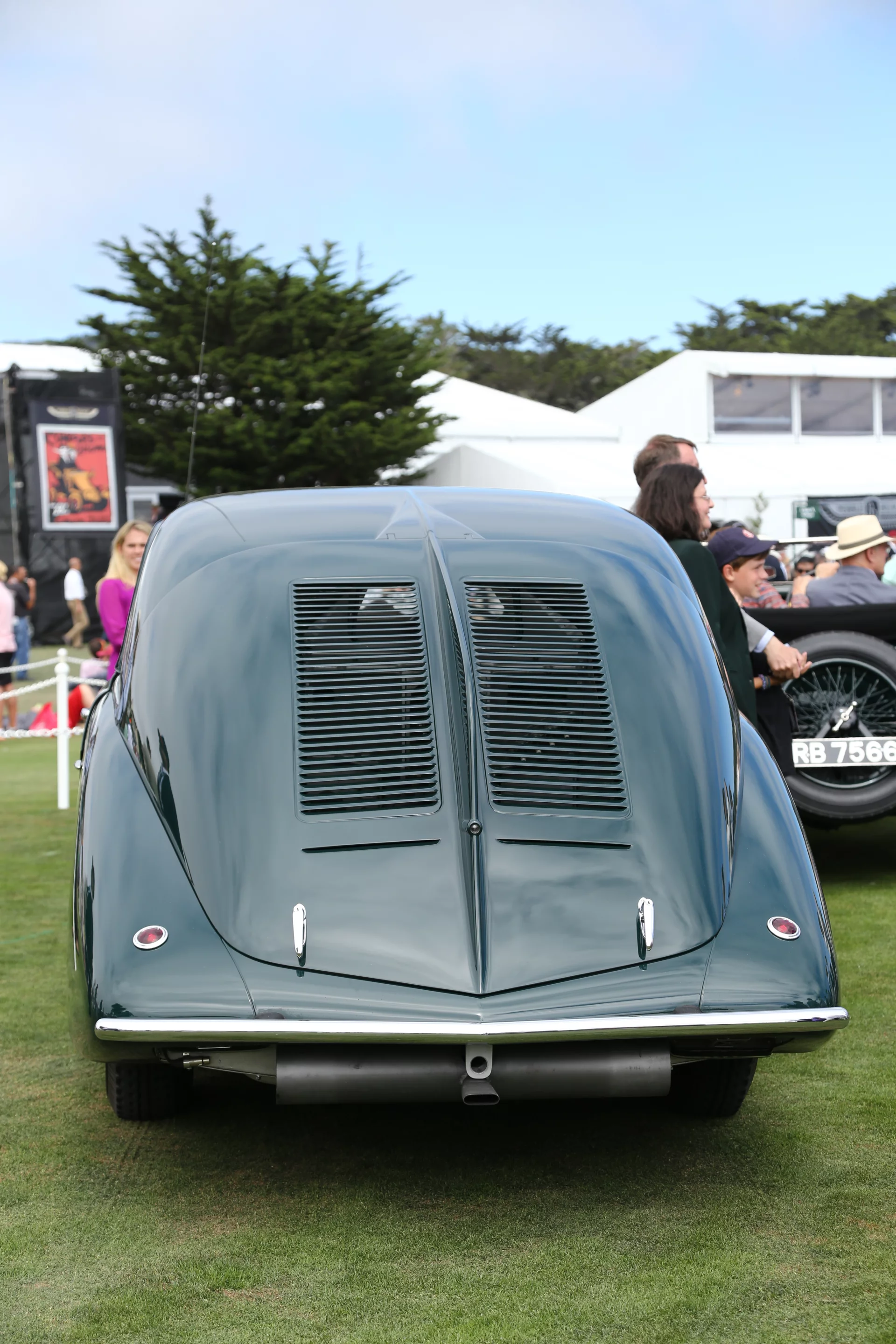 The signature vented and finned engine cover of a 1936 Tatra T77 Aerodynamic Limousine (Angus MacKenzie/Gizmag.com)