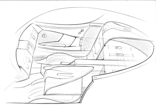 A sketch of the Morgan SP1's interior