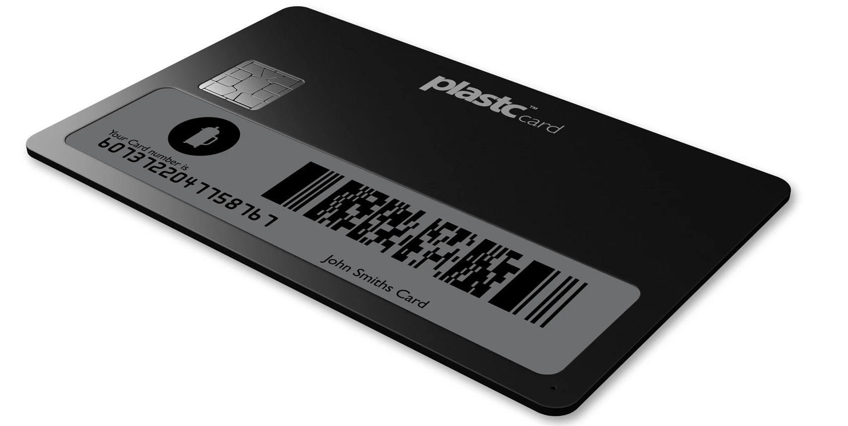 The Plastc Card features an e-ink screen and a rewritable magnetic strip