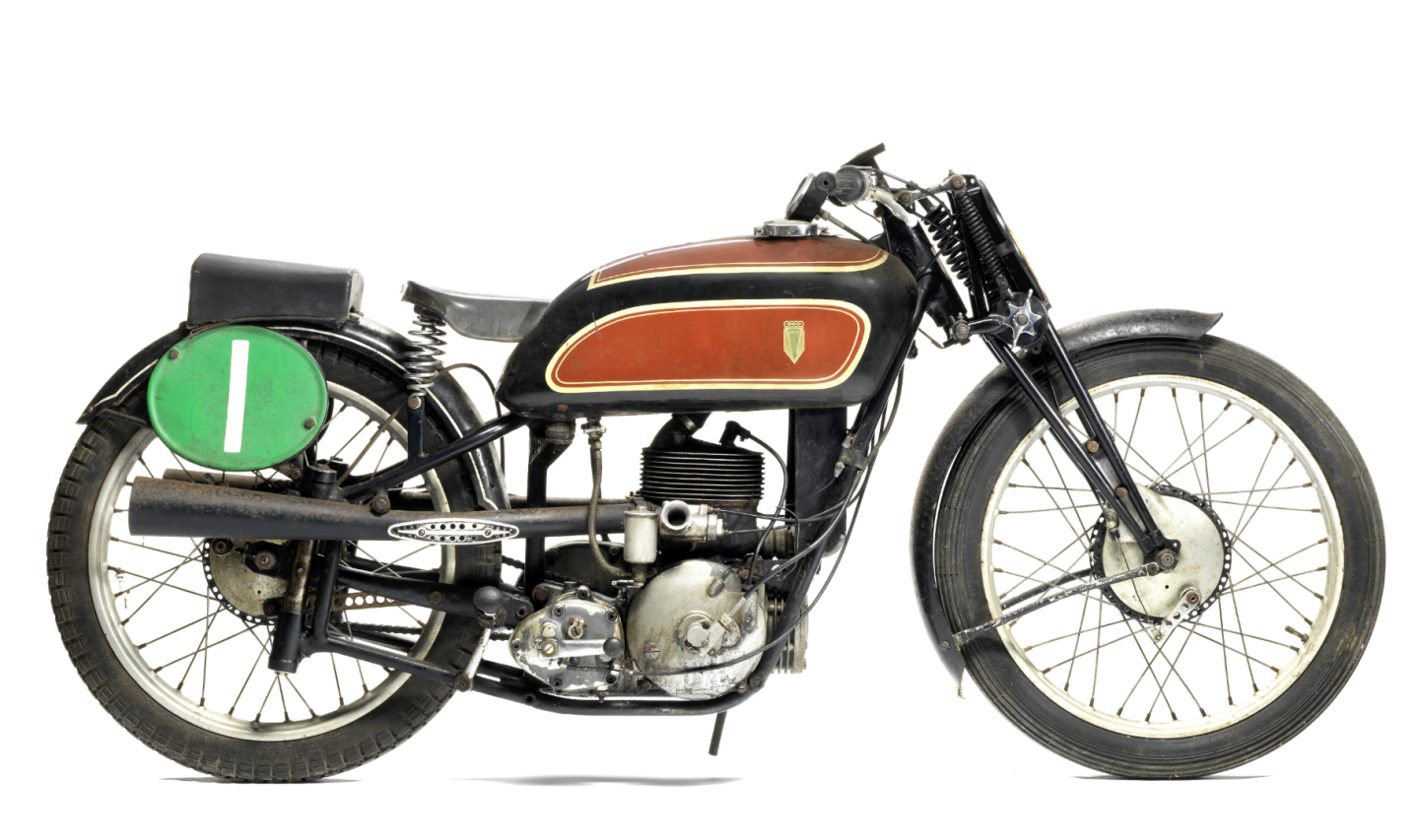 Fetching £50,600 ($78,124) this 1938 DKW 250SS Supercharged Racer just exceeded it's estimate of £40,000 - 50,000 ($60,000 - $75,000)