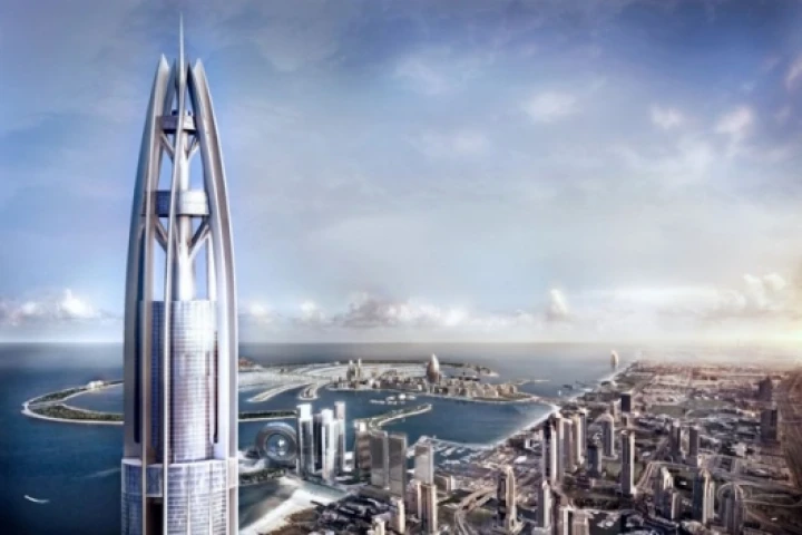 Artists impression of the view from the 1 kilometer high towerImage: Nakheel