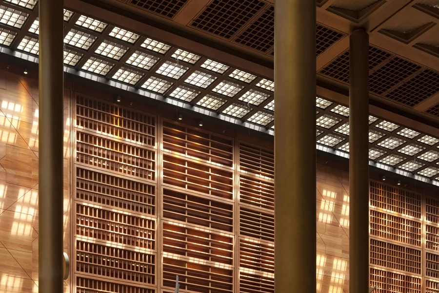Shade provided by the patterned façade of the Abu Dhabi Central Market (Photo: Nigel Young / Foster + Partners)