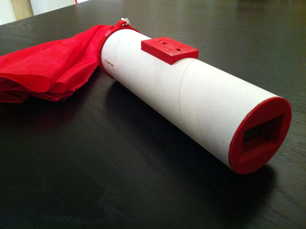 Using a Skywalker X-8 FPV/UAV Flying Wing for a frame, the group constructed a delivery mechanism out of a Quantum RTR Bomb System with a canister built from a 3-inch diameter mailing tube and some custom 3D printed parts