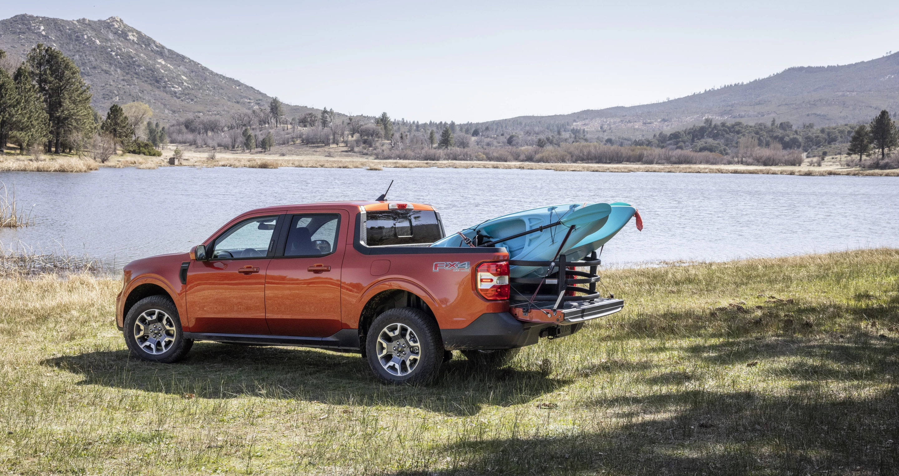 The extended bed rail (shown) will be available from Ford dealerships, but accommodations for do-it-yourself setups are also included