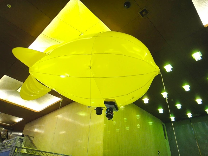 NHK's gyro-stabilized balloon camera rig