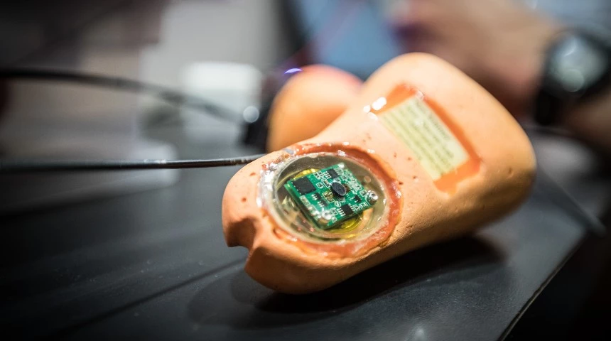 The custom-build accelerometers used to track sharks during foraging