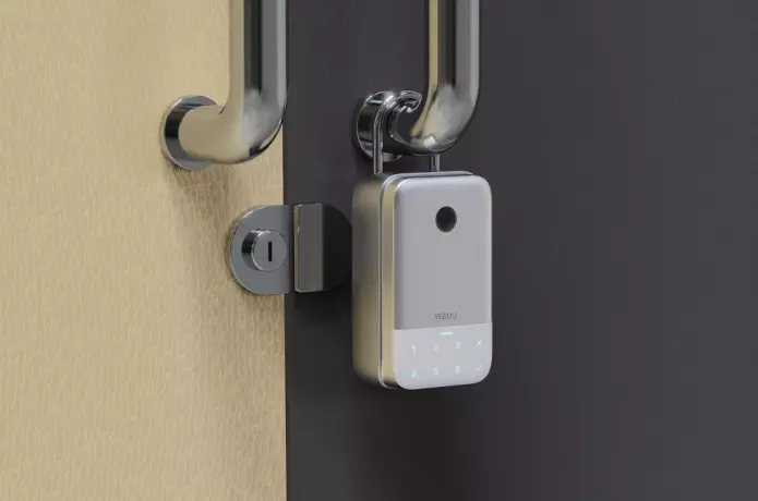 The K1 Smart Lock Box is constructed of aluminum alloy and steel