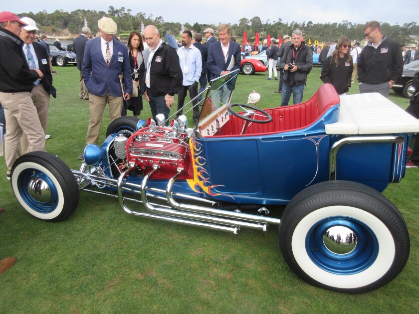 The Norm Grabowski “Kookie Kar” 1922 Ford Roadster Pickup took out Class R that was framed for historic Hot Rod Cover cars.