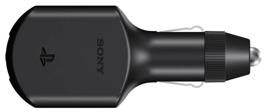 Sony has listed first-party accessories to be available on the date of launch (PS Vita's car charger is shown)