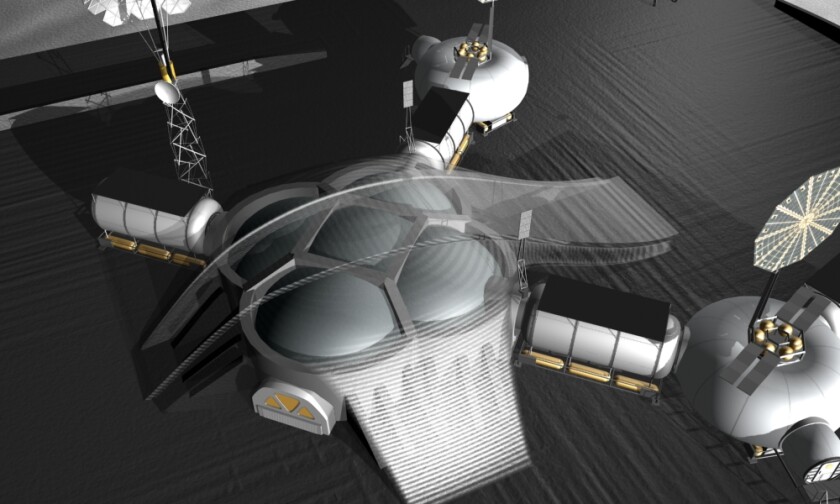 The SinterHab designers claim there would be enough space inside the domes to cultivate gardens as part of a bio-regenerative life support system