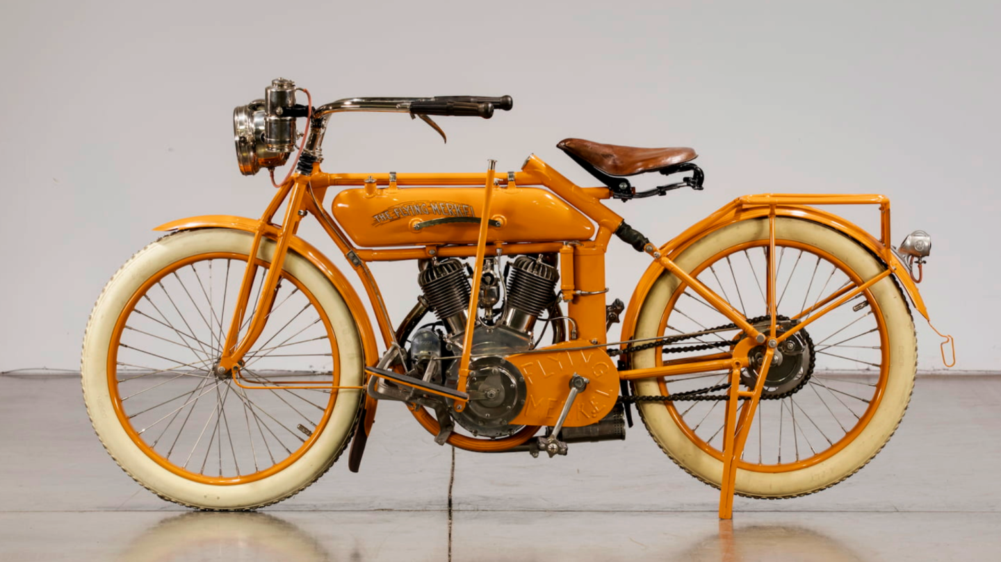 1914 Flying Merkel 1000cc V-Twin | Mecum | Estimated price range: $175,000 to $225,000 | Official Auction Page