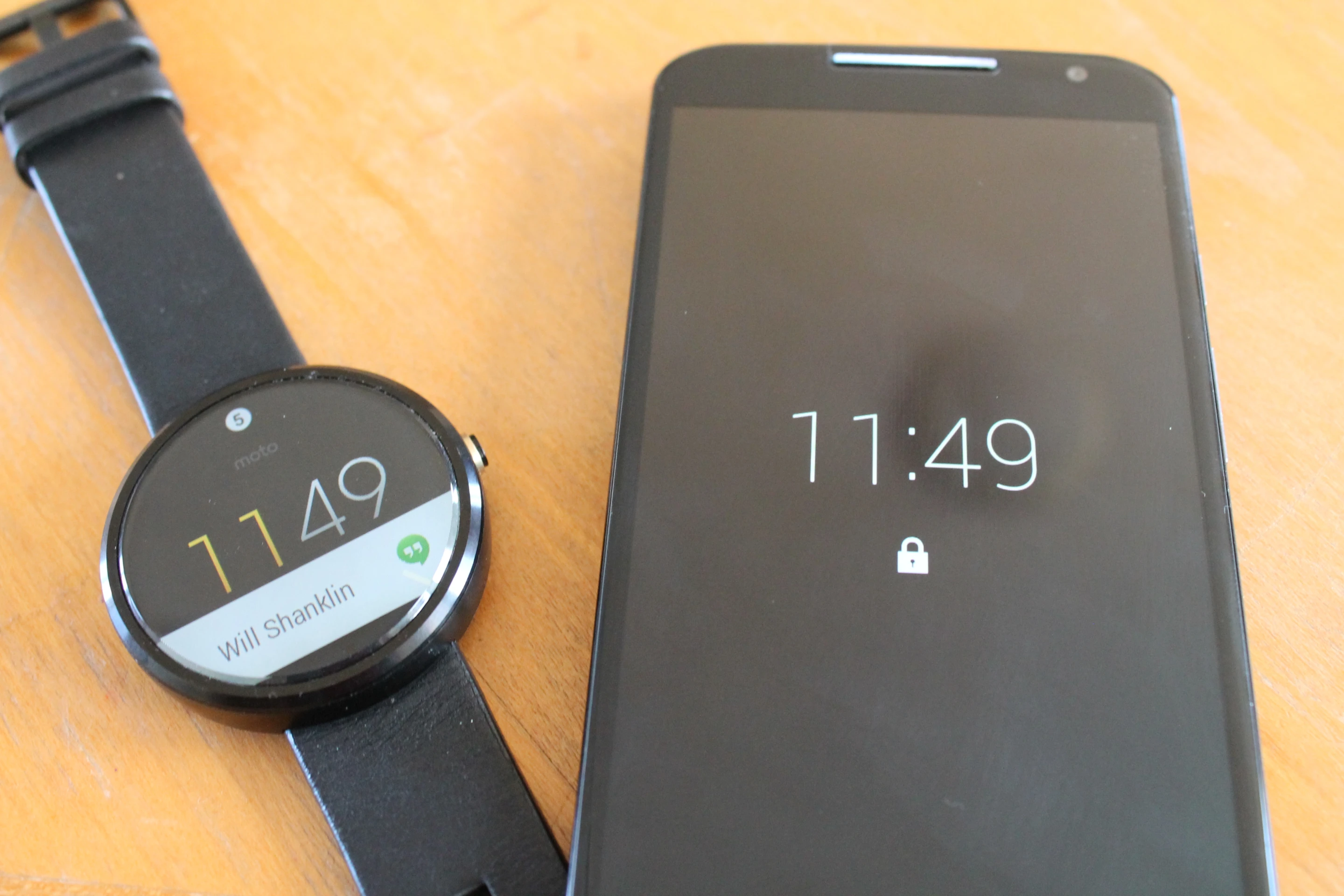 The Moto 360 and new Moto X (2014) (Photo credit: Eric Mack/Gizmag.com)