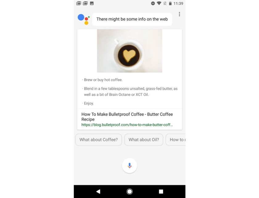 Google Assistant anticipates your follow-up questions and adds ready-to-tap links to more information