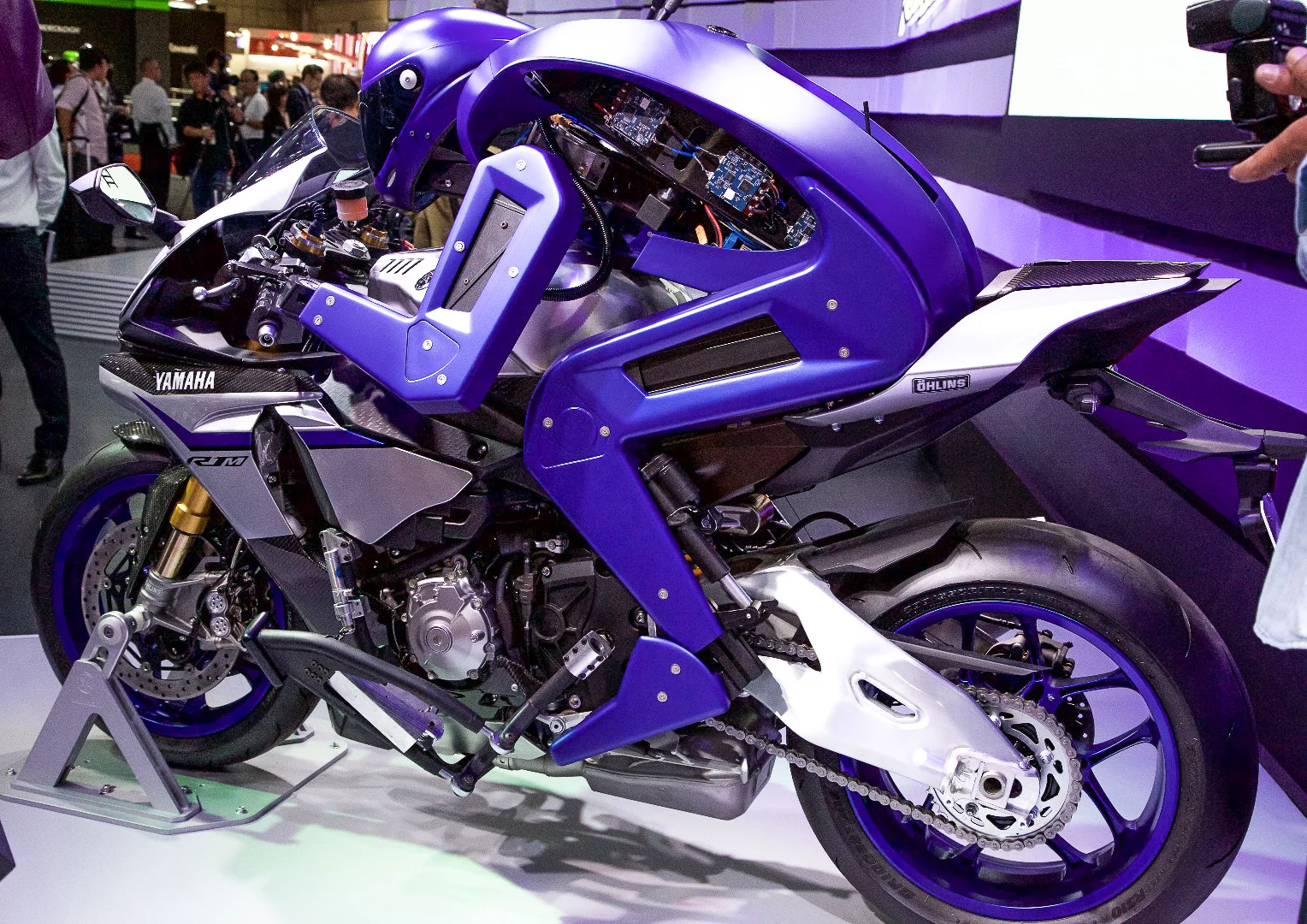 Yamaha's Motobot on display at the Tokyo Motor Show