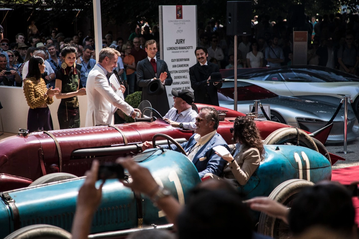 Two of the five contestants in Class A had met before on the hallowed bankings of Brooklands race track in the UK during the early 1930s. That's the French Ballot 3/8 LC from 1920 and the Bentley 4 ½ Litre from 1929 getting reacquainted after 85 years.