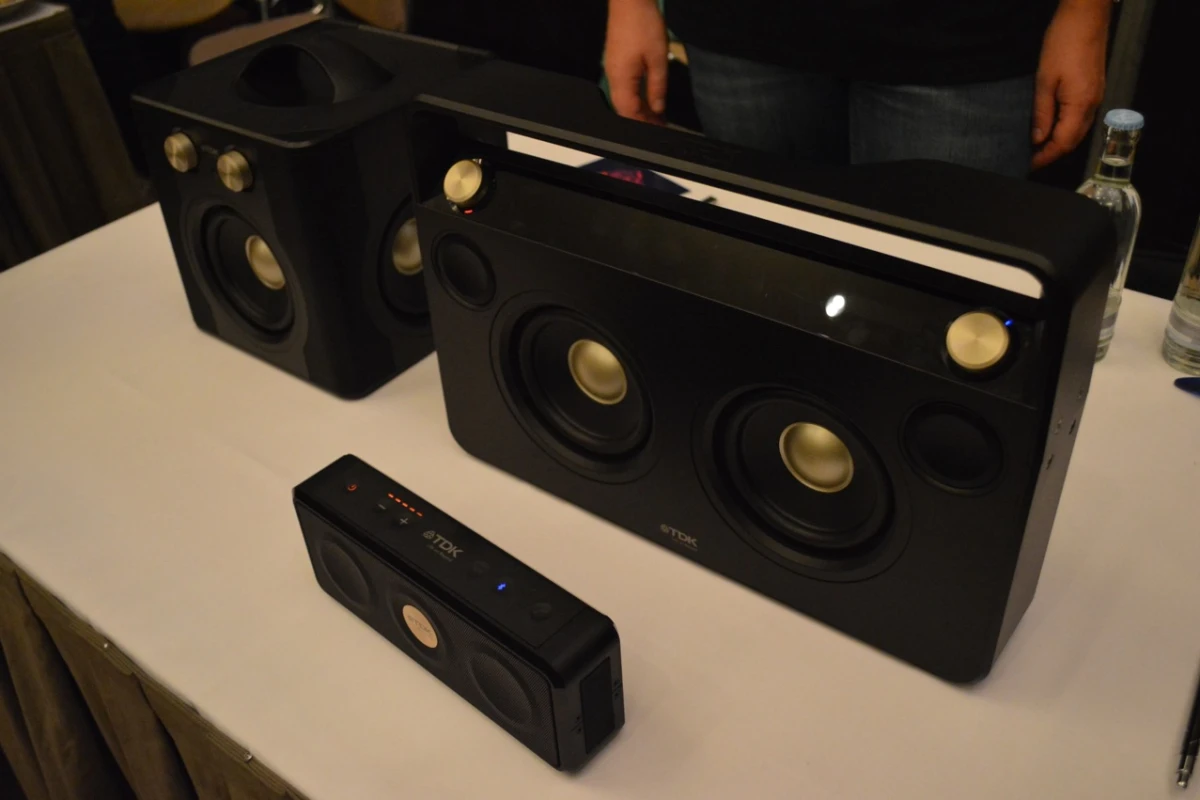 TDK has updated its Life on Record Boombox and Sound Cube to include wireless audio streaming over Bluetooth, and has added a new Weatherproof Speaker to the range