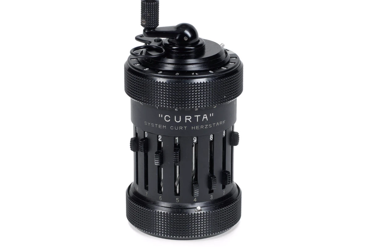 The Curta is considered the first pocket-sized mechanical calculator. This Type 1 mid-20th is expected to sell for at least US$610 at a Bonhams auction in London on May 19