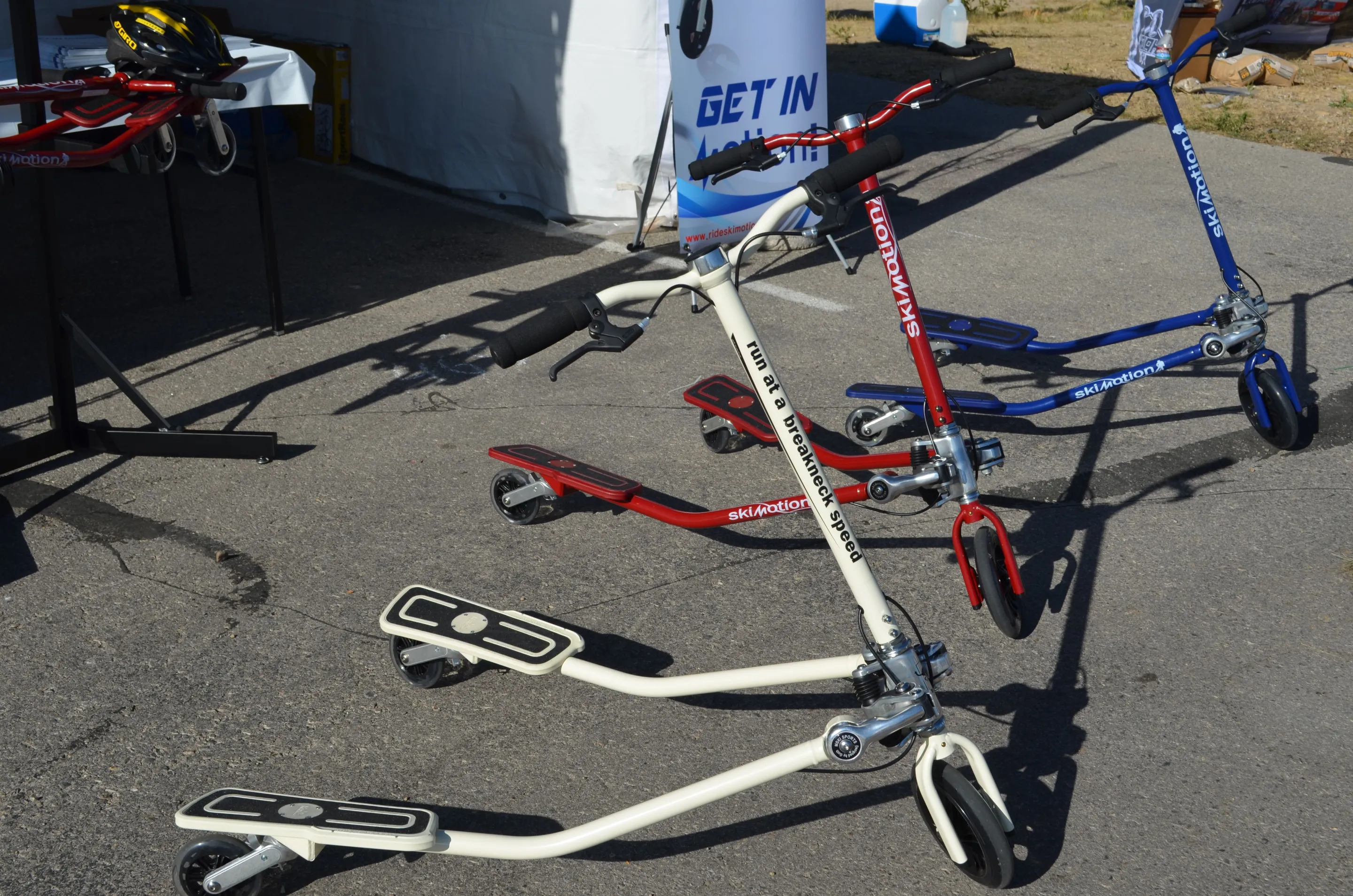 The front wheel is sized up for stability and control