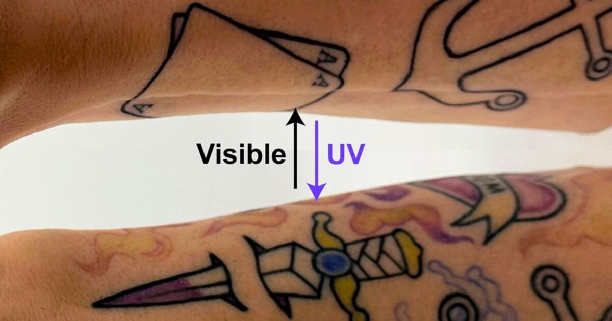 'Invisible ink' keeps tattoos hidden until they're under certain light