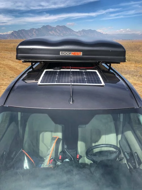 A 50-watt pliable solar panel is available optionally