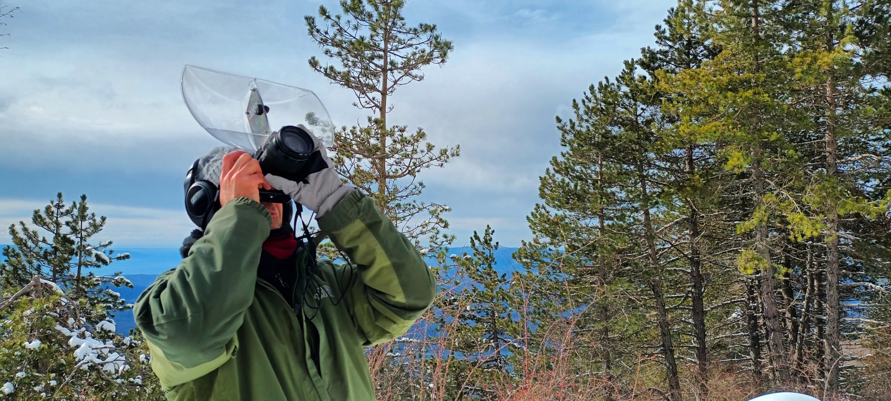 The Hi-Sound Compact attaches to a camera's shoe mount, and is plugged into the mic input