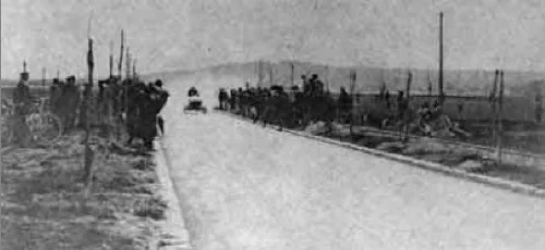 The electric count during the fifth record attempt in the partially streamlined Jeantaud