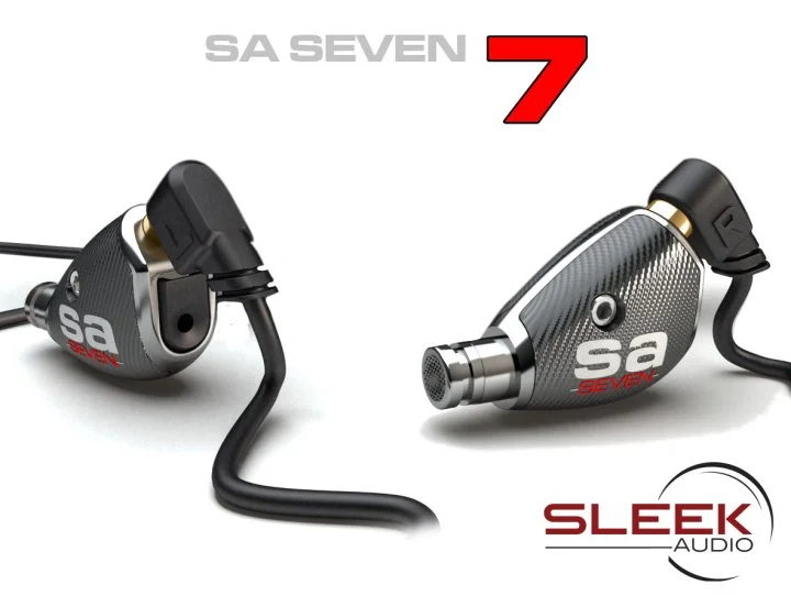 Sleek Audio's SA7 in-ear headphones are built from aluminum, carbon fiber and titanium