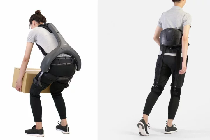 The Model Y exoskeleton (left) and the prototype HIMICO