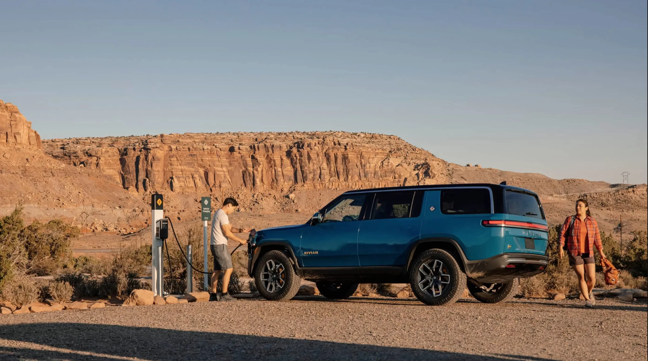 Rivian plans to establish a network of more than 3,500 electric vehicle chargers across the US and Canada