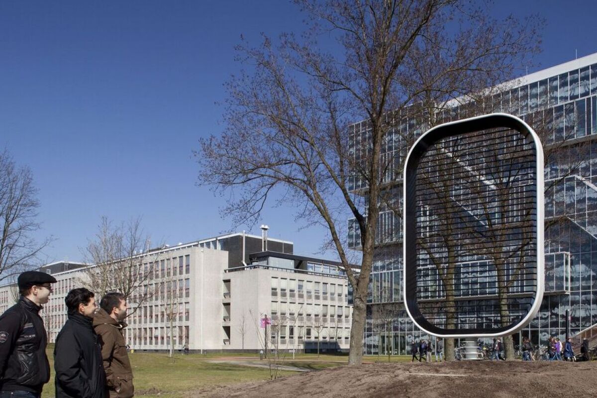 Dutch researchers have developed the EWICON, a bladeless windmill with no moving parts that produces electricity by pushing charged water droplets into the wind