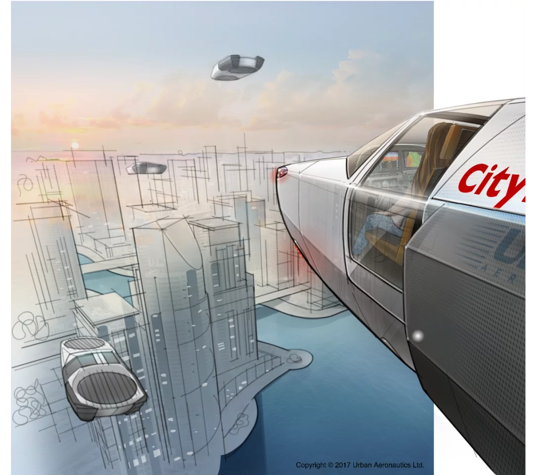 The CityHawk will be capable of carrying four passengers, and will initially be flown by a human pilot