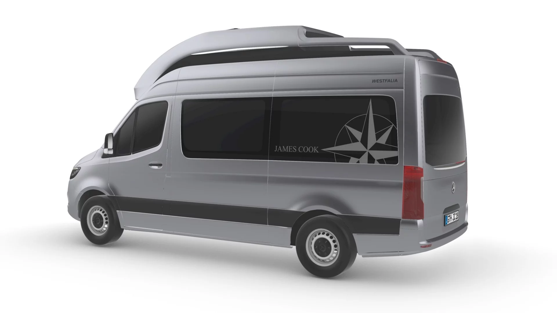 The flagship James Cook will include a fiberglass high-roof, providing solid shelter for four people