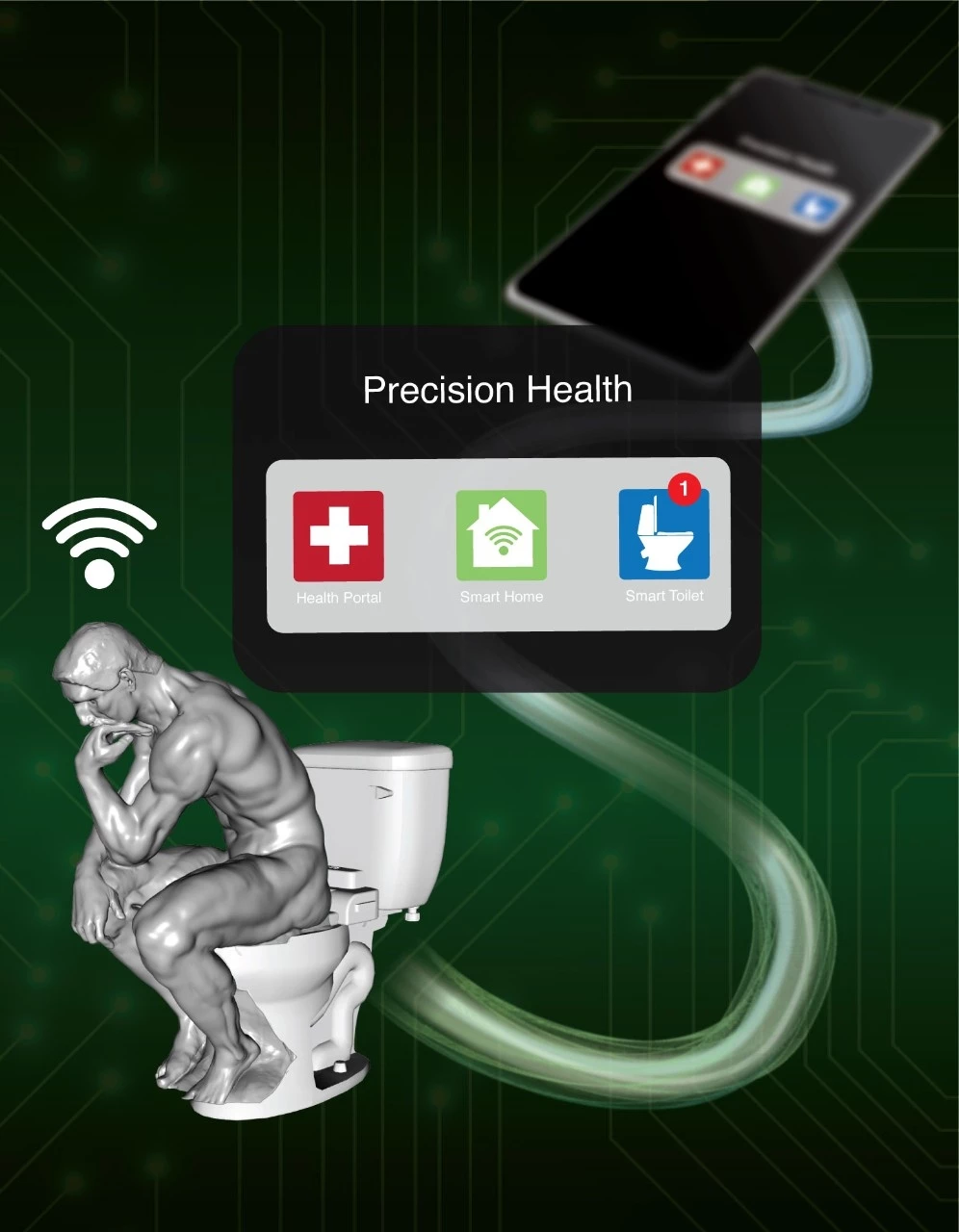 With further development, the Stanford team imagines that its smart toilet could work with an app to securely pass on data to the user’s doctor when something seems awry