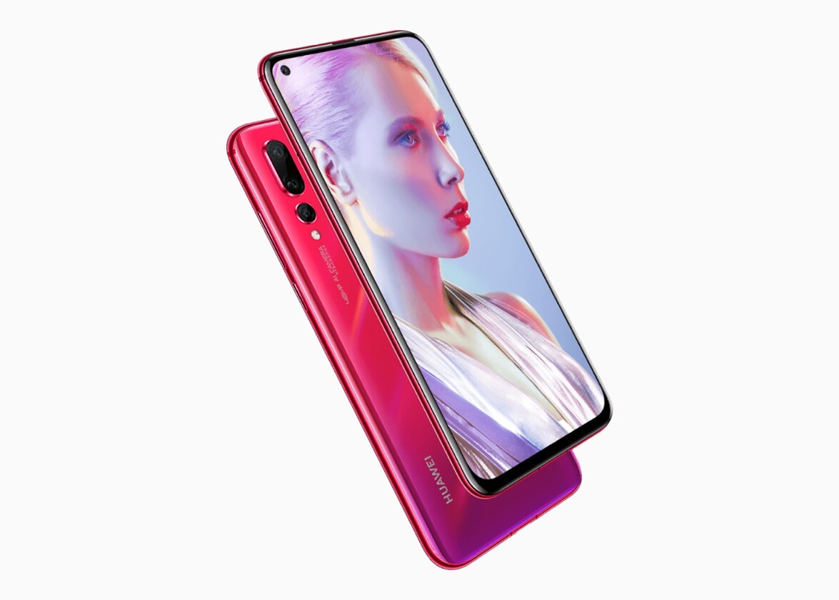 Besides the hole punch notch, the Huawei Nova 4 comes with a triple-lens 48 MP + 16 MP + 2 MP rear camera