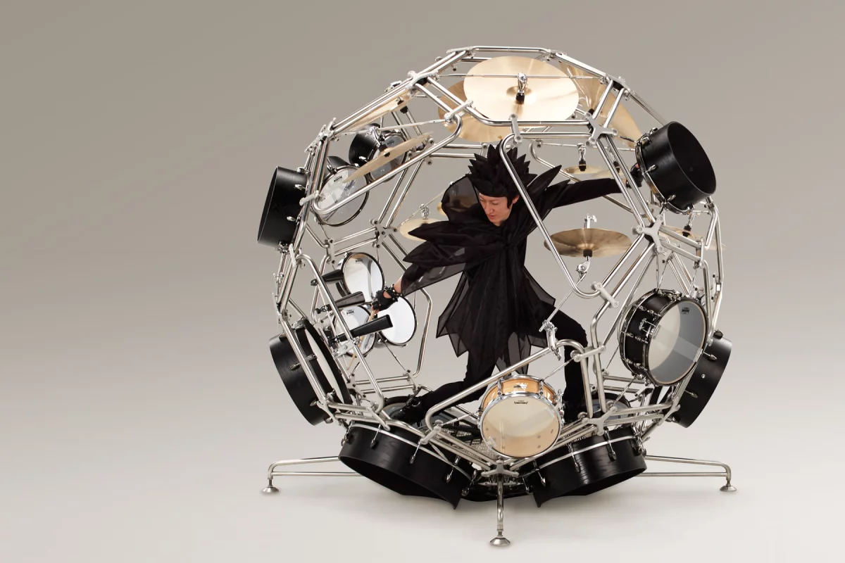 The Raijin drum kit prototype from the Yamaha Motor Company Design Center
