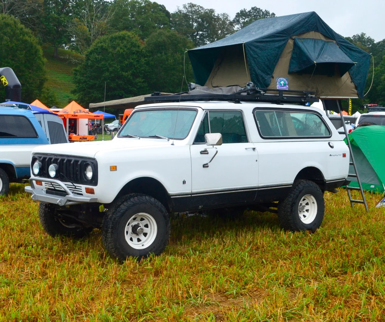 An International Scout expedition rig isn't one we see as often as Tacomas, Wranglers and Land Rovers. Looks pretty nice