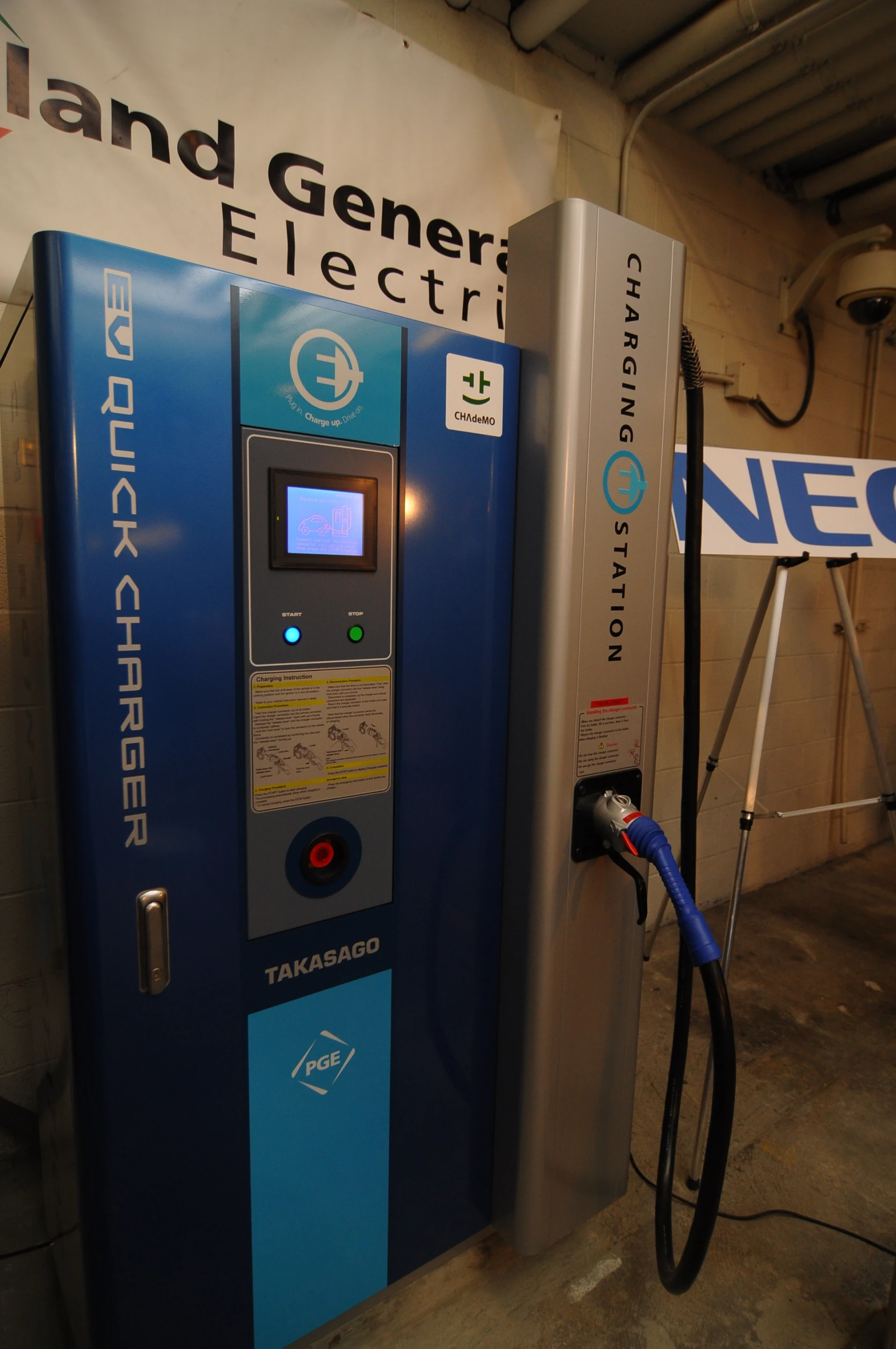 America's first public-use, quick-charge station for electric vehicles has just been opened by Portland General Electric and NEC