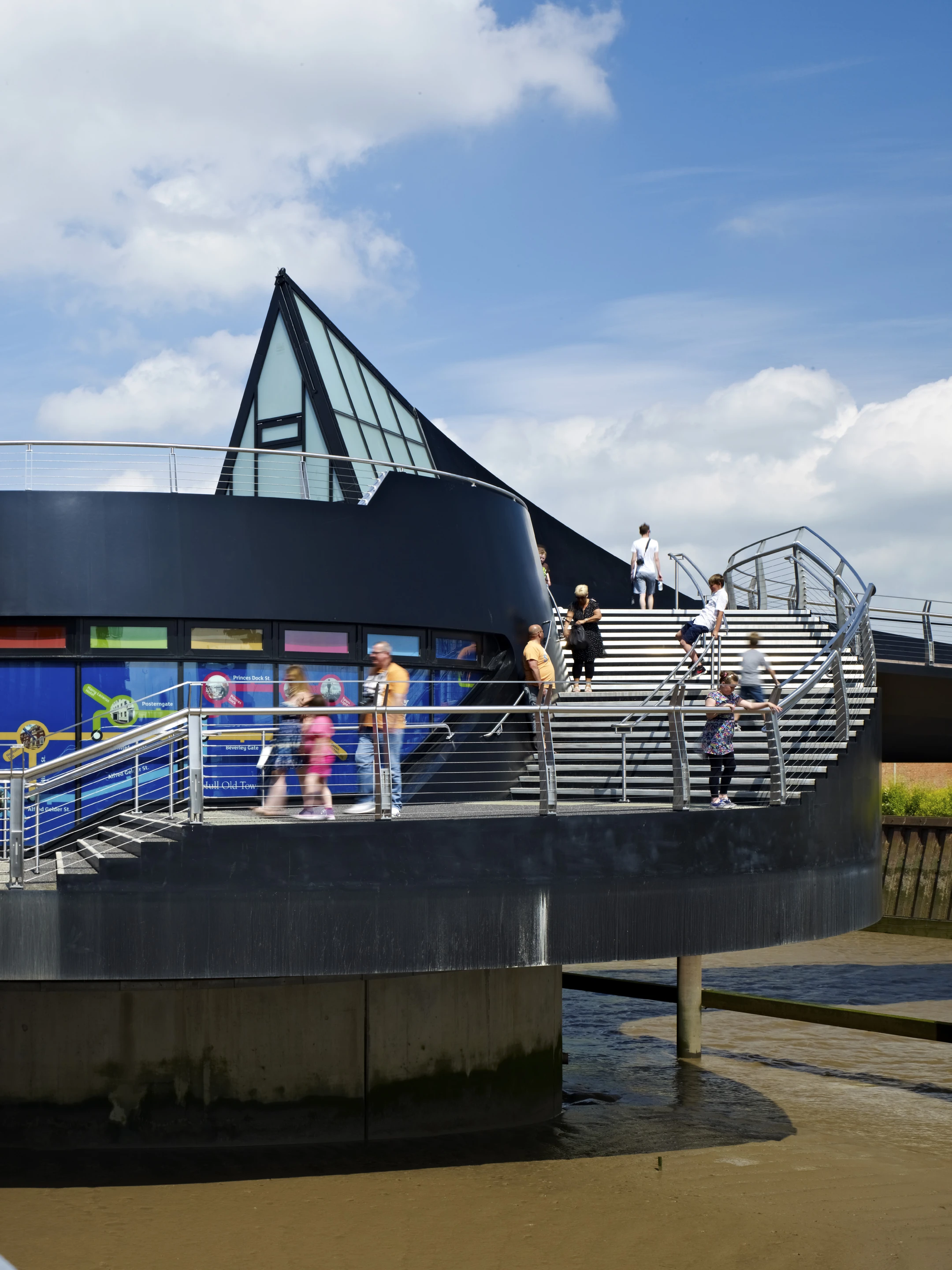 The hub section contains a restaurant space, which sports a viewing platform on its roof (Photo: Timothy Soar)
