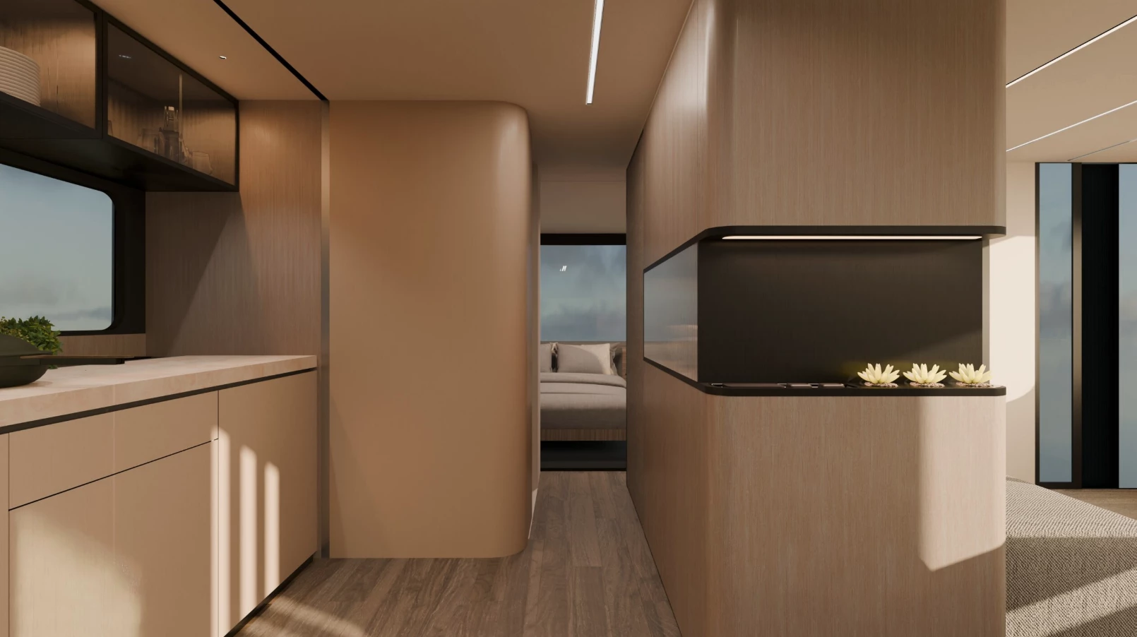 With 400 sq ft of living space after expansion, the eTH is laid out more like a small apartment than a camper van or small integrated motorhome