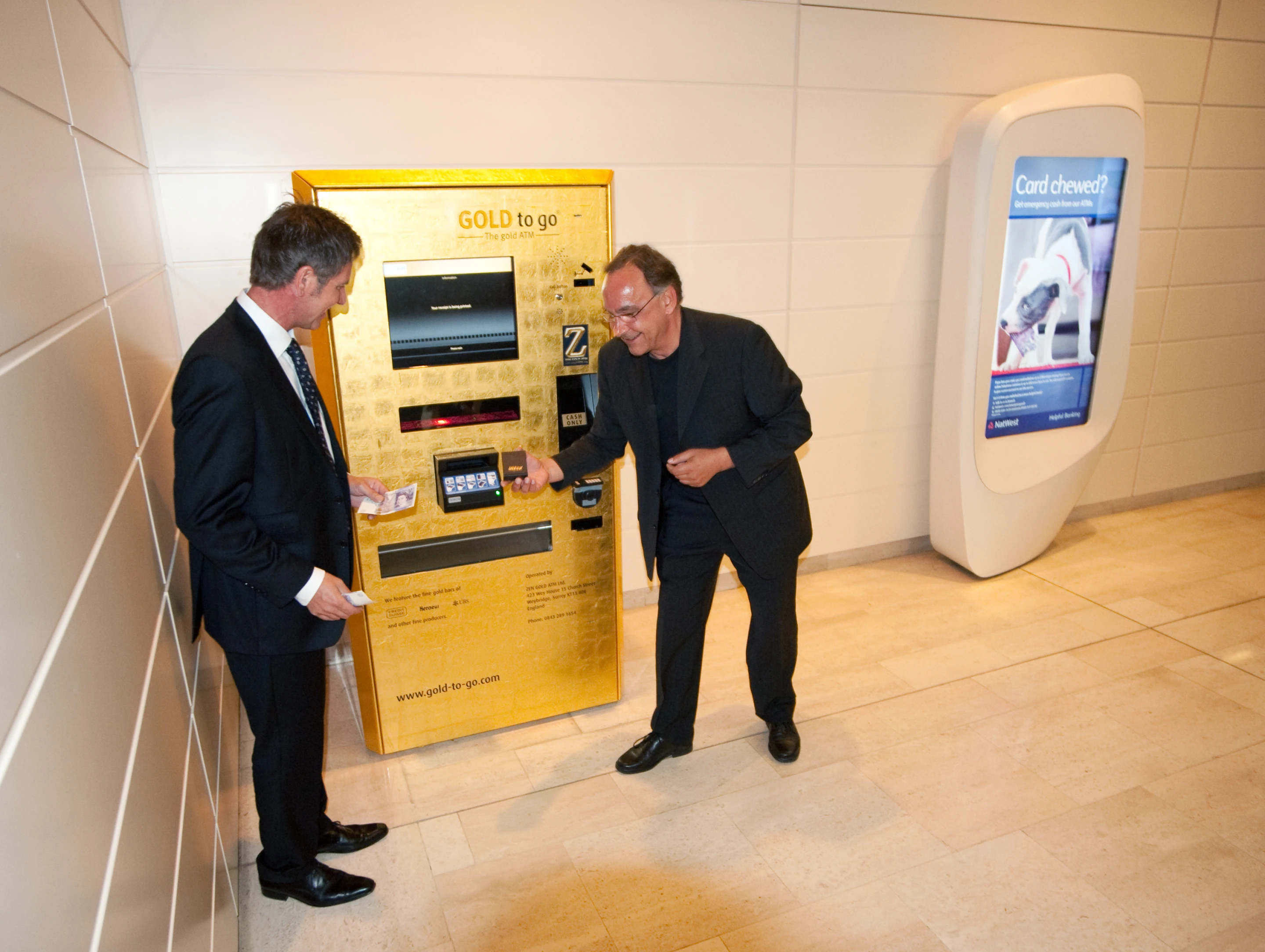 The launch of the latest Gold-to-go ATM, at the Westfield Shopping Centre in London